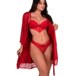 Conjunto sexy com Robe Feminino