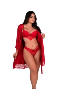 Conjunto sexy com Robe Feminino