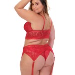 Lingerie com cinta liga Plus Size