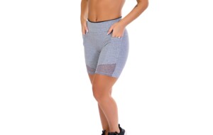 Short Fitness cinza com Bolso