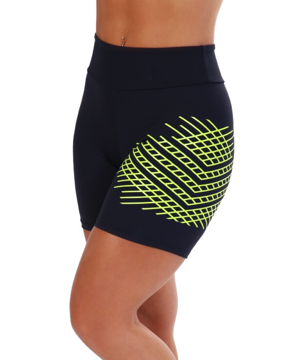Short Fitness curto com estampa neon