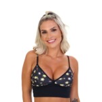 Topper Fitness com estampa de estrelas