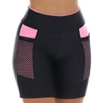 Bermuda fitness com bolso rosa