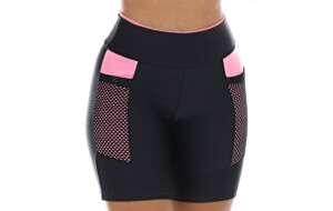 Bermuda fitness com bolso rosa