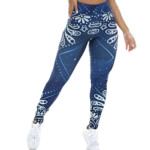 Calça legging azul sublimada