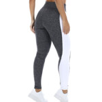 Calça legging mescla com faixa branca costas