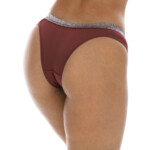 Calcinha com elástico brilhoso costas