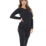 Pijama Longo Feminino preto