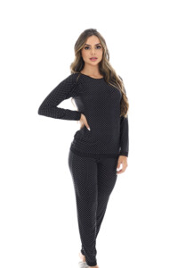 Pijama Longo Feminino preto