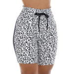 Short Fitness animal print branco