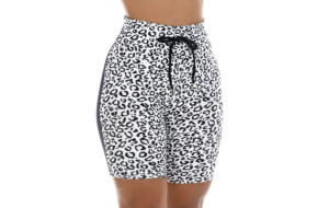 Short Fitness animal print branco