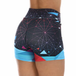 Short Fitness azul sublimado costas