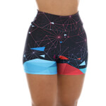 Short Fitness azul sublimado frente