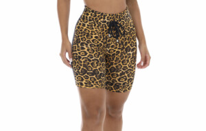 Short Fitness em animal print amarelo