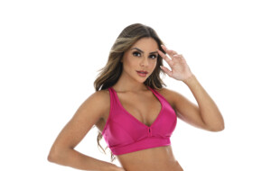 Top Fitness em pink metalizado
