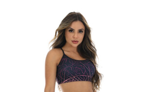 Top esportivo preto sublimado