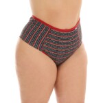 Tangão listrado Plus size