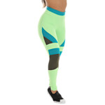 Calça legging verde com recortes