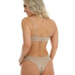 Conjunto conforto em microfibra com pala embutida chocolate costas