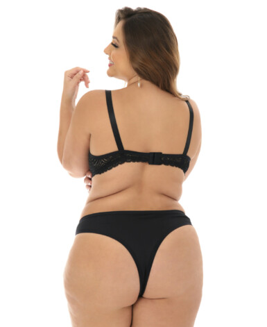 Conjunto Plus Size Sexy de Renda com strappy
