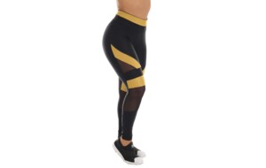 Calça legging com detalhe em dourado