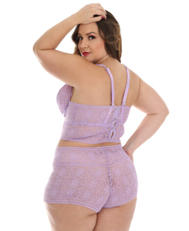 Conjunto Plus Size de Renda com Aro