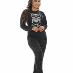 Pijama Longo Feminino em suede