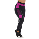 Calça legging com bolso rosa