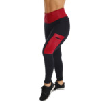 Calça Legging com Cós em Cirrê Vermelho