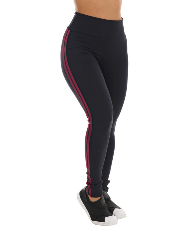 Calça legging com listras