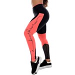 Calça legging com tela silk em Salmão