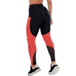 Calça legging com tela silk em Salmão costas