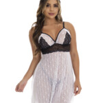 Camisola de Renda com Tule