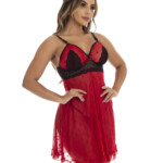 Camisola de Renda com Tule