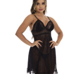 Camisola de Renda com Tule