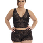 Conjunto Plus Size de Renda com Aro