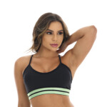 Top com bojo com listras verde