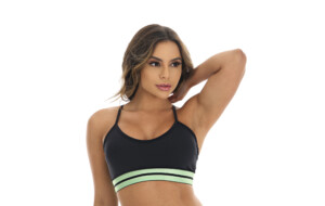 Top com bojo com listras verde