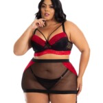 Conjunto Plus Size com Saia Fetiche