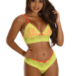 Lingerie neon amarelo