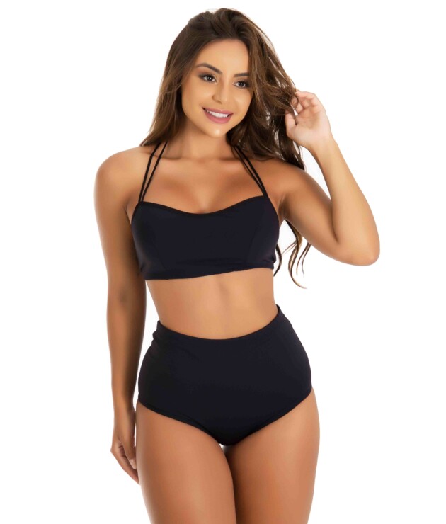 Conjunto hot pants com forro preto