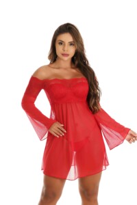 camisola sexy com bojo e calcinha