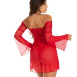 camisola sexy com bojo e calcinha costas