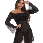 Camisola em Renda com Bojo e Calcinha