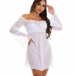 Camisola em Renda com Bojo e Calcinha