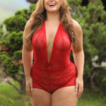 Body sexy em renda rubi