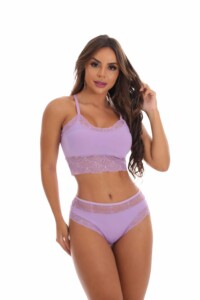 Conjunto em microfibra com bojo embutido fantastico