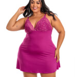 Camisola Básica Plus Size com Renda