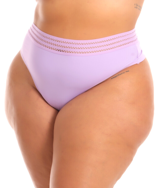 Fio Duplo em Microfibra com Elástico Desenhado Plus Size