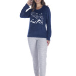 Pijama Longo Feminino em Plush